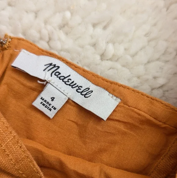 Madewell Maisie Linen Puff Sleeve Mini Dress - Picture 6 of 8